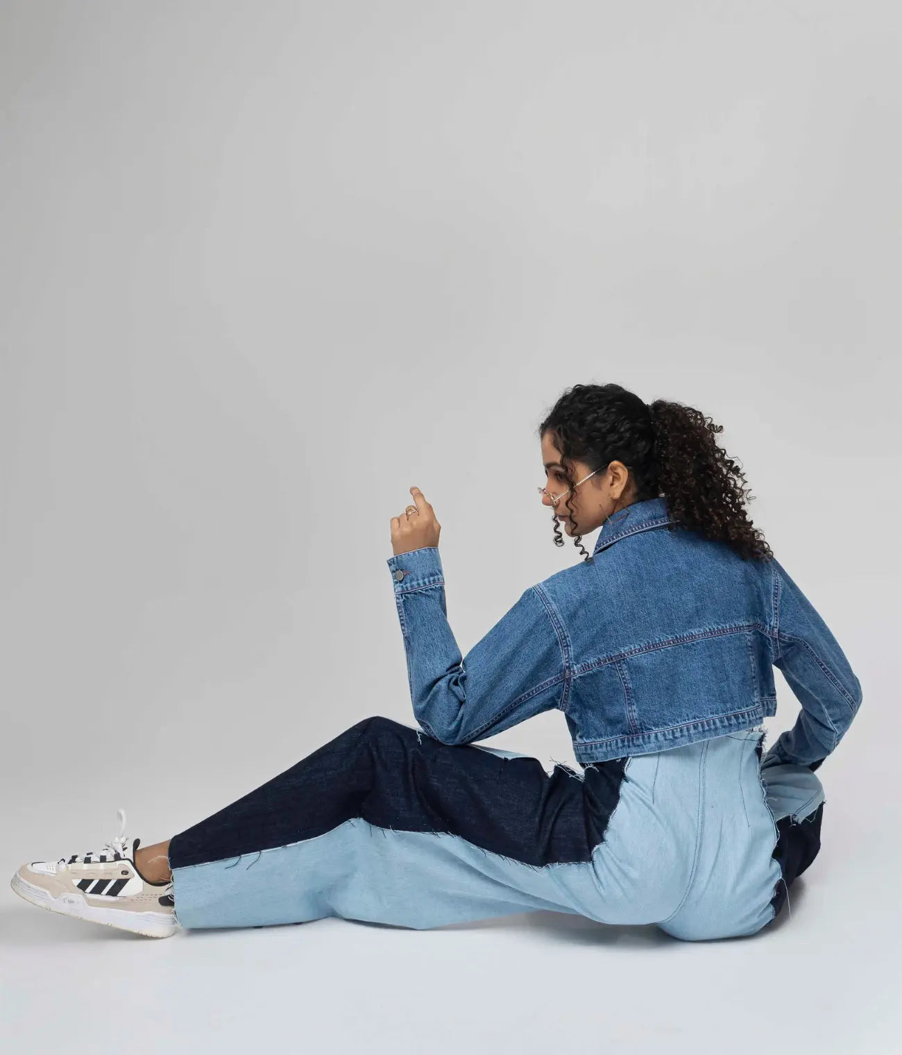 Wide Leg Panel Jeans