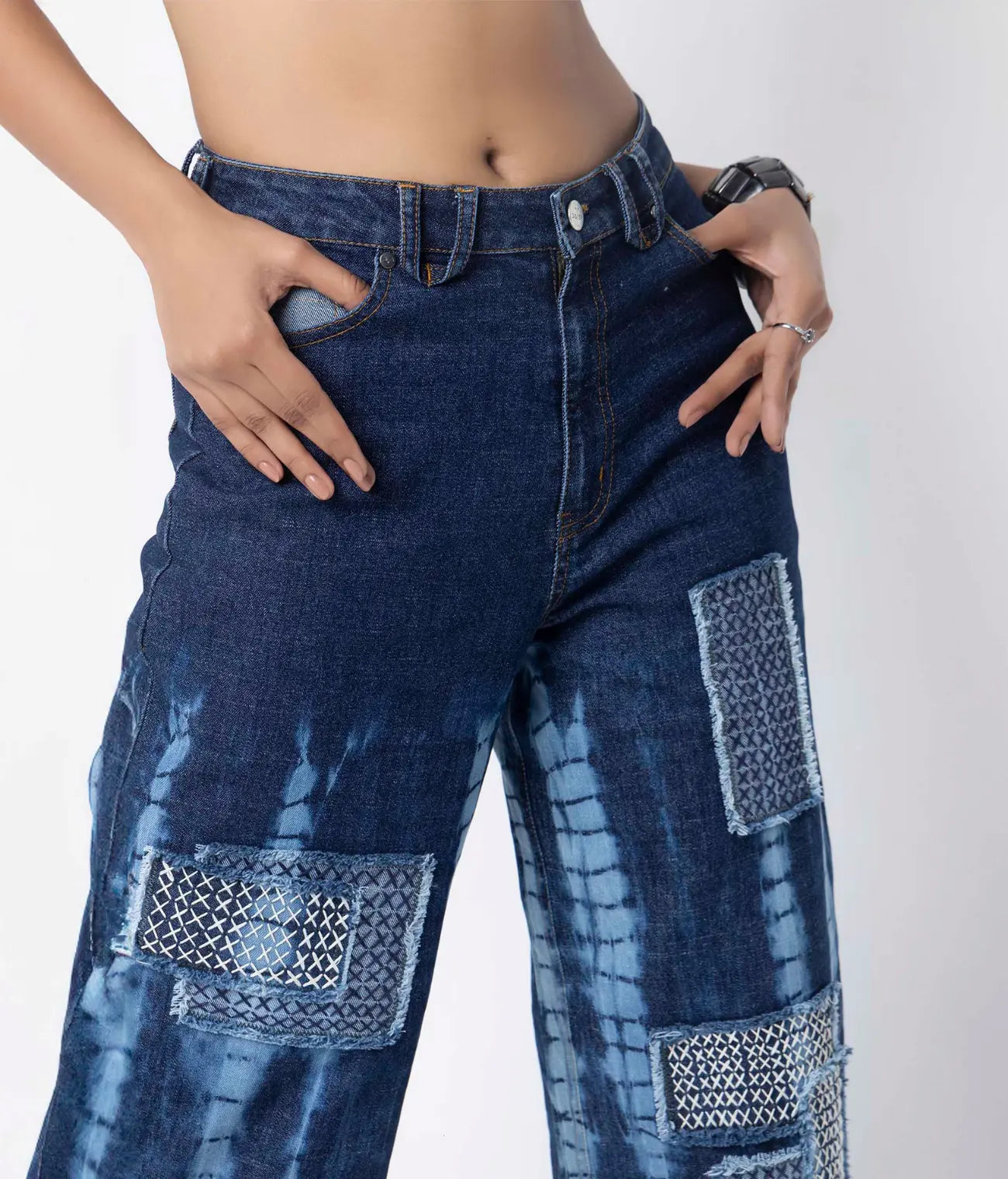 Hand-Work Patch Jeans
