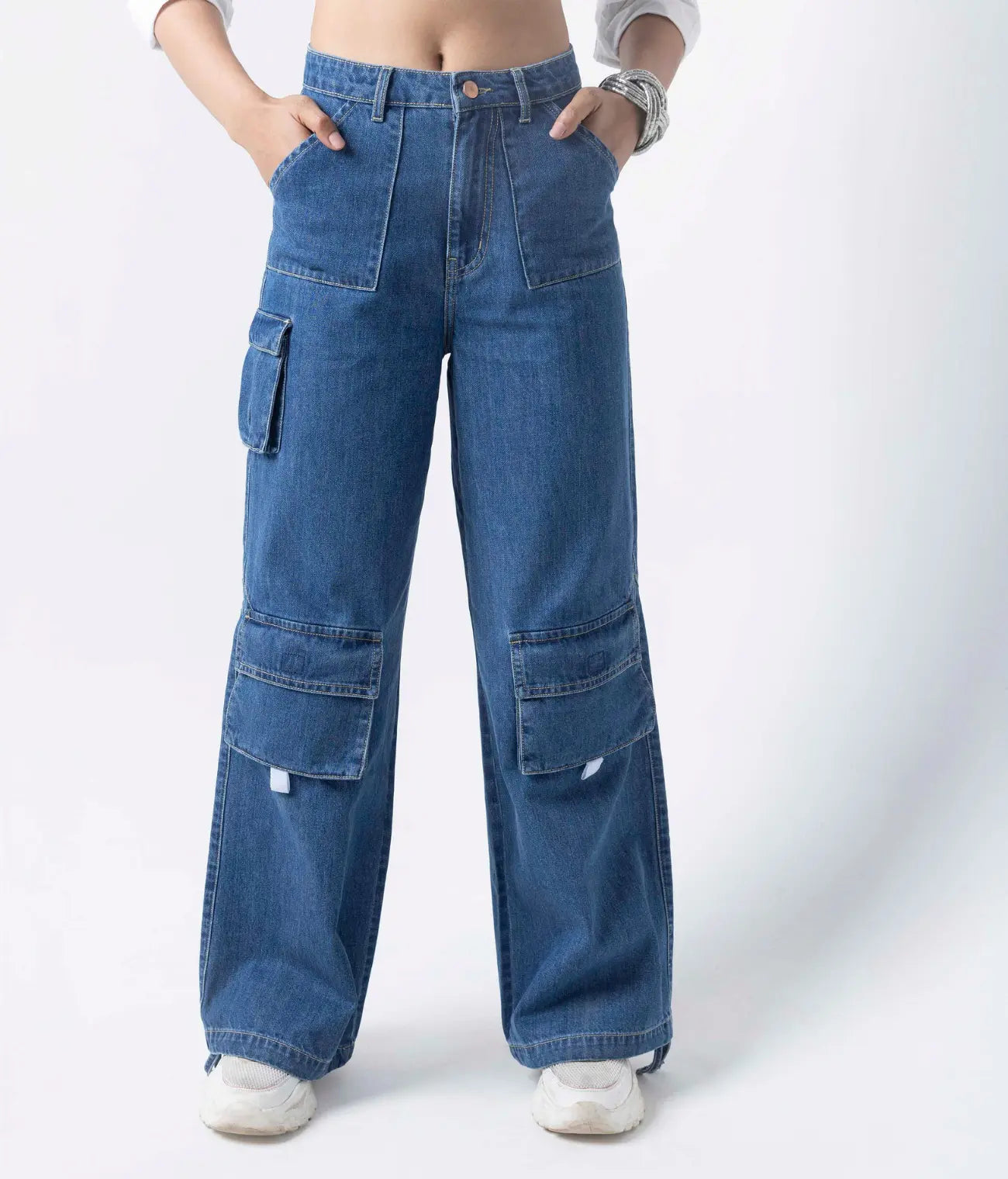 Baggy Cargo Jeans With Multiple Pocket