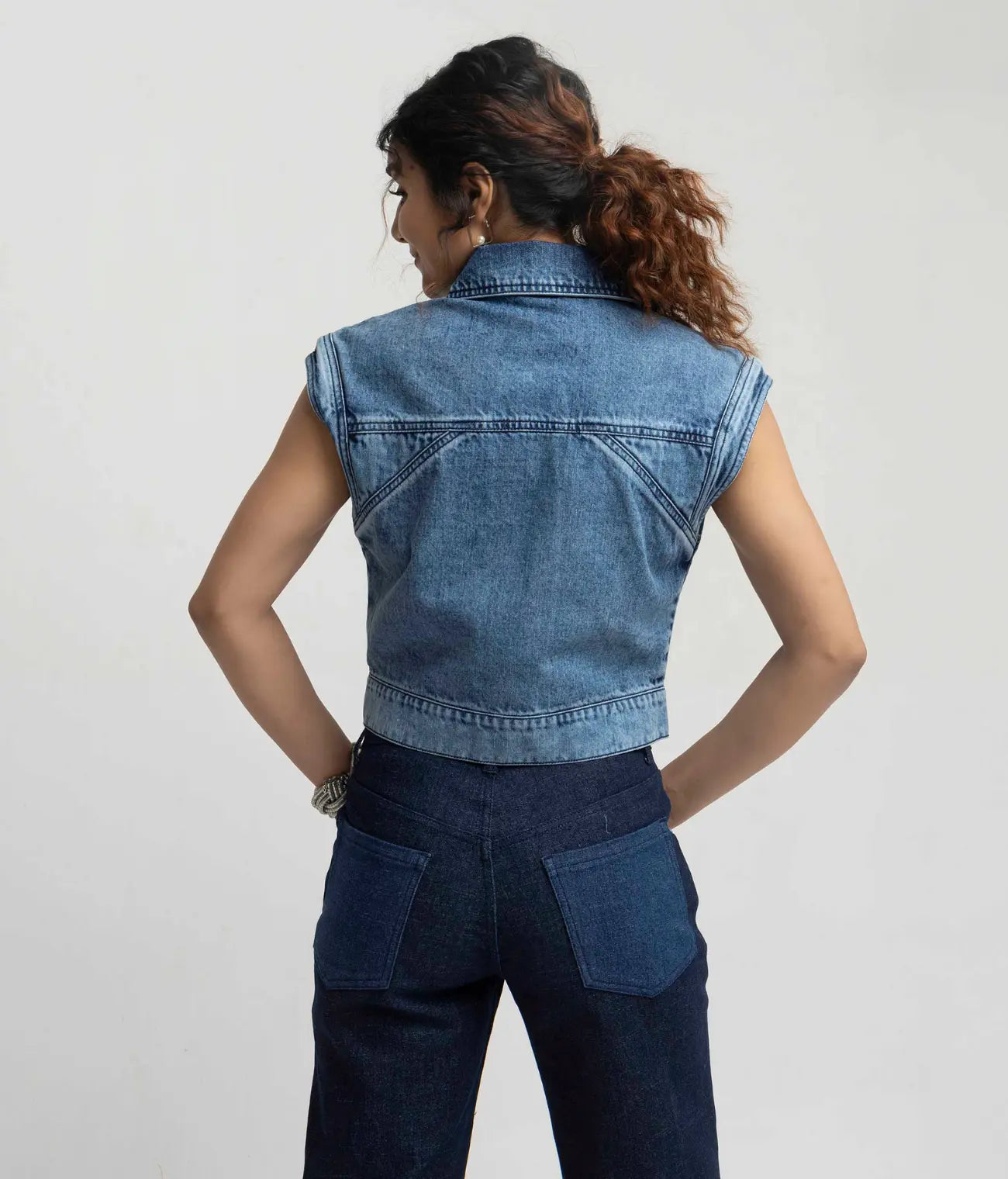 Sleeveless Denim Jacket