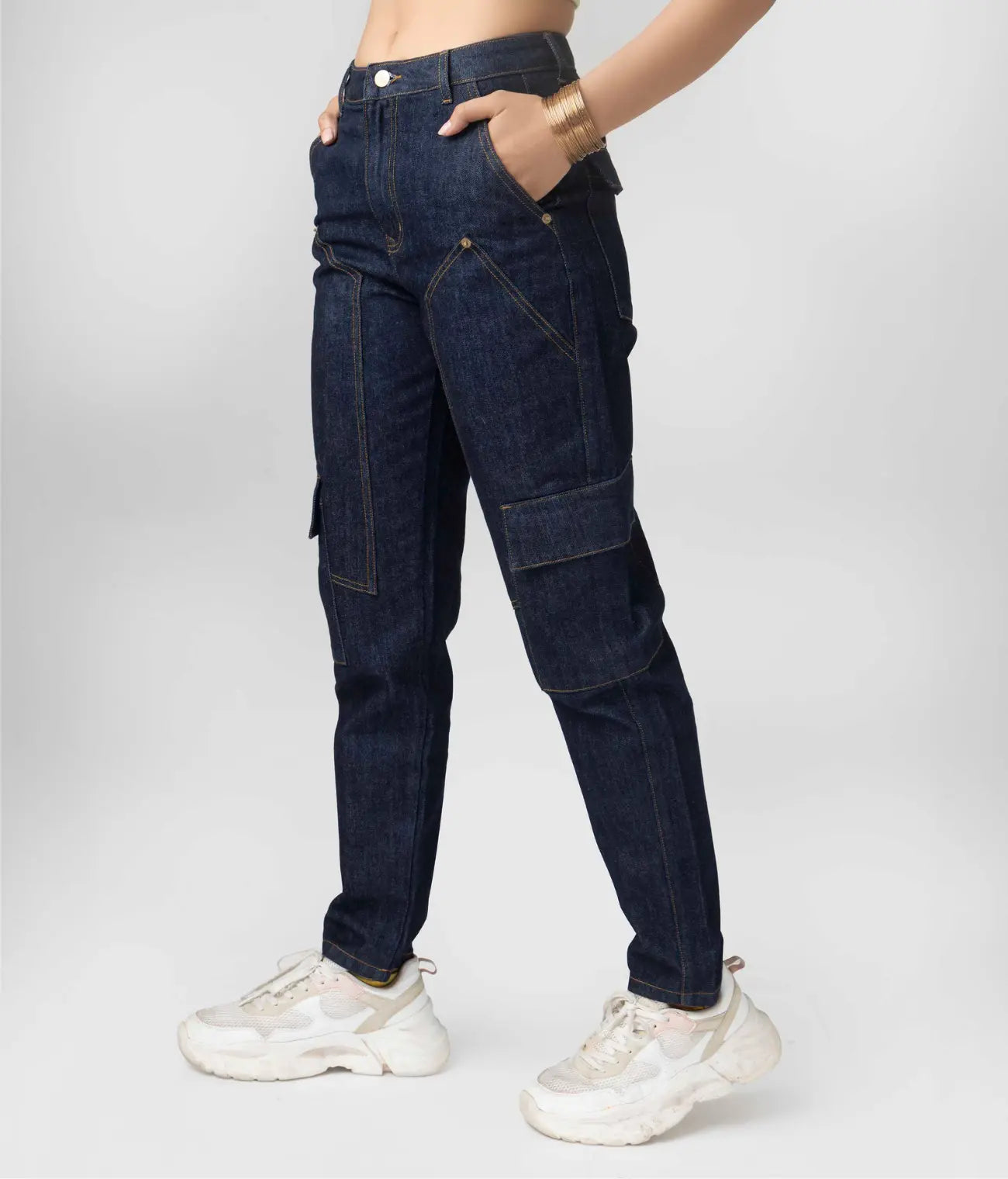 Tapper Leg With Cargo Pocket Jeans