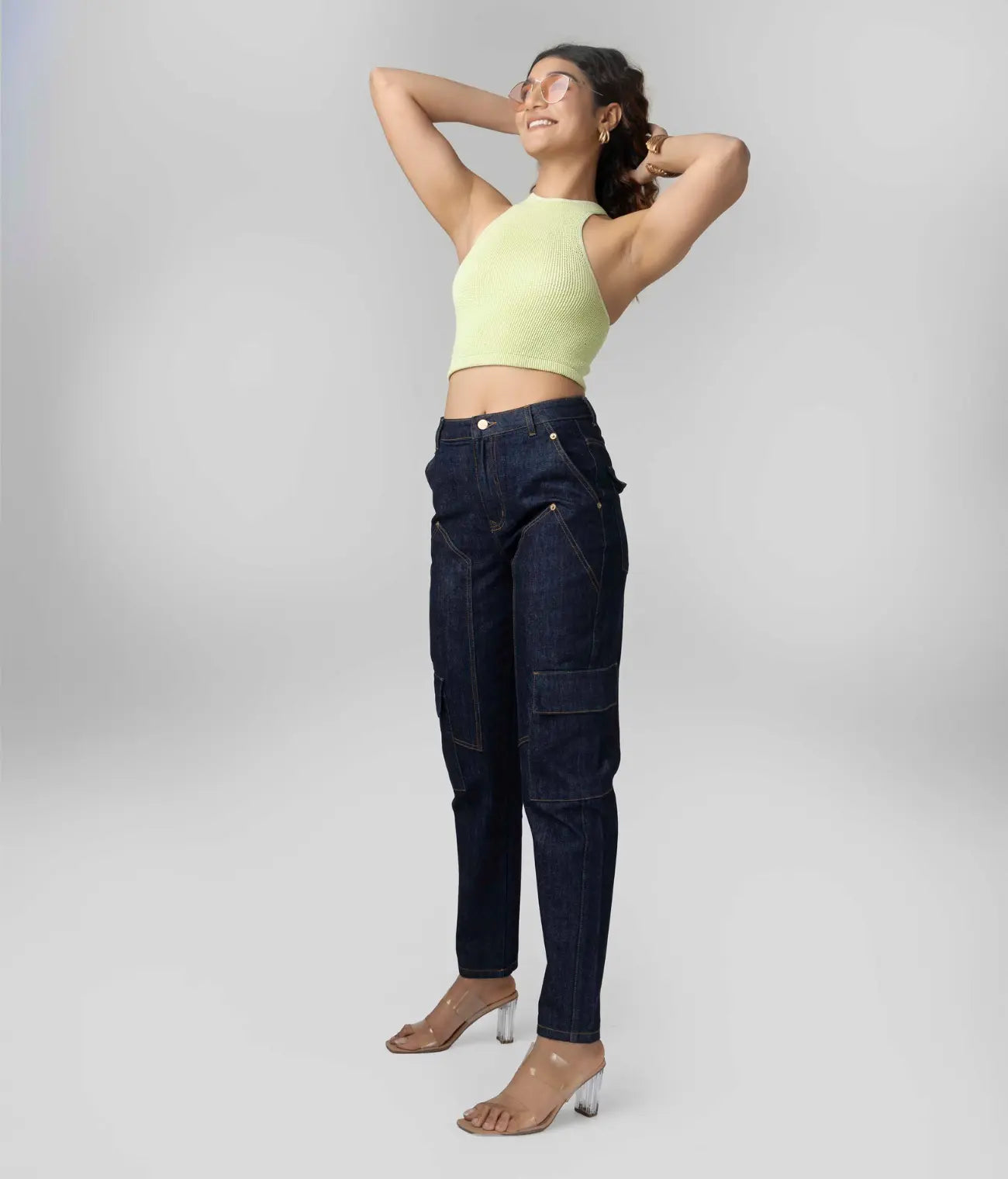 Tapper Leg With Cargo Pocket Jeans