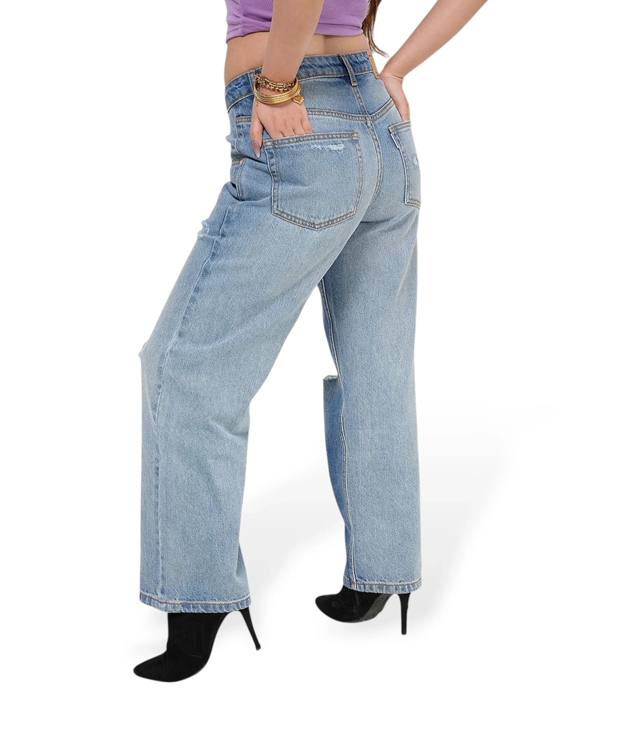 Light Blue denim Ripped Jeans