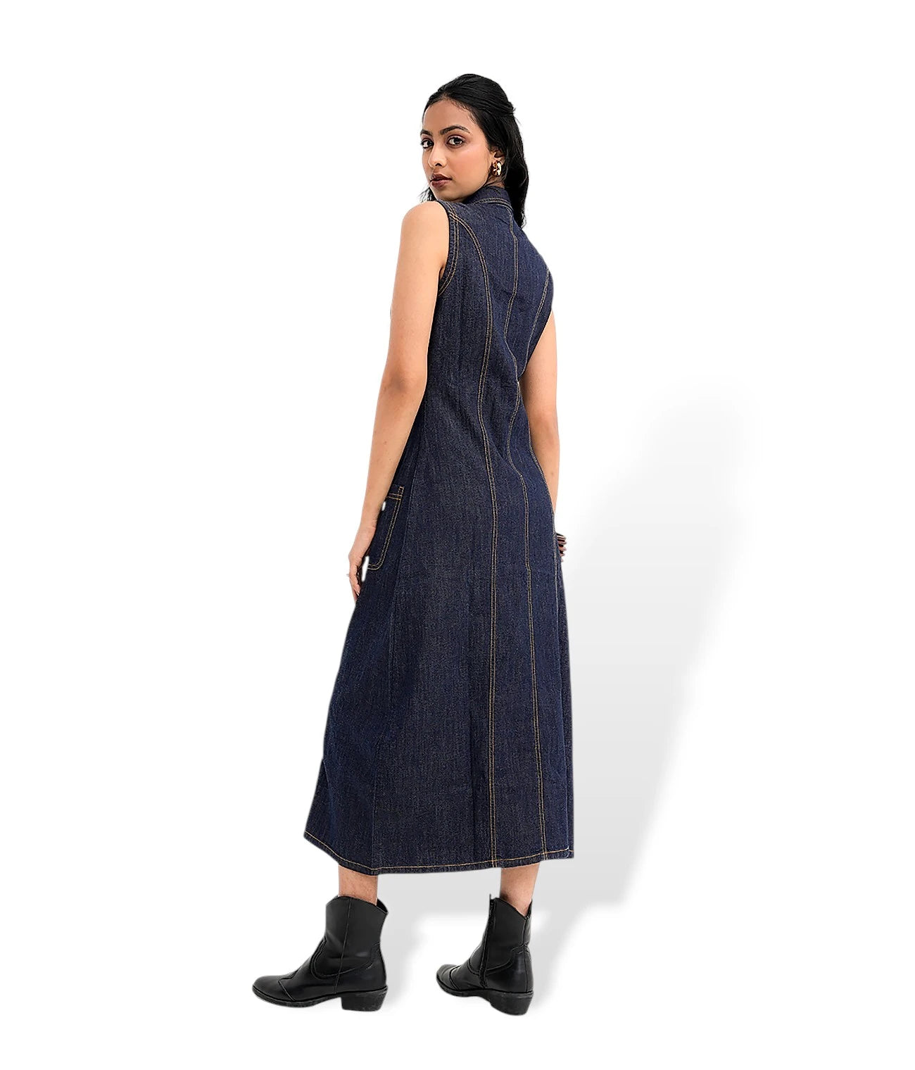 90s Denim Long Dress