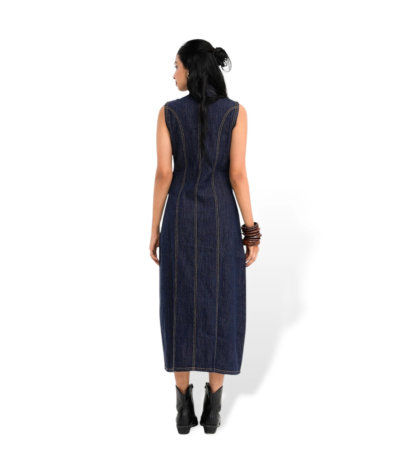 90s Denim Long Dress