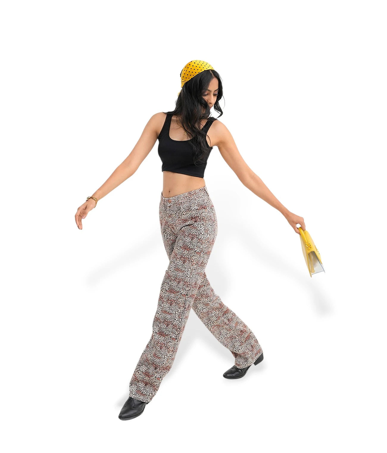 Multi Tone Denim Straight Fit Jeans