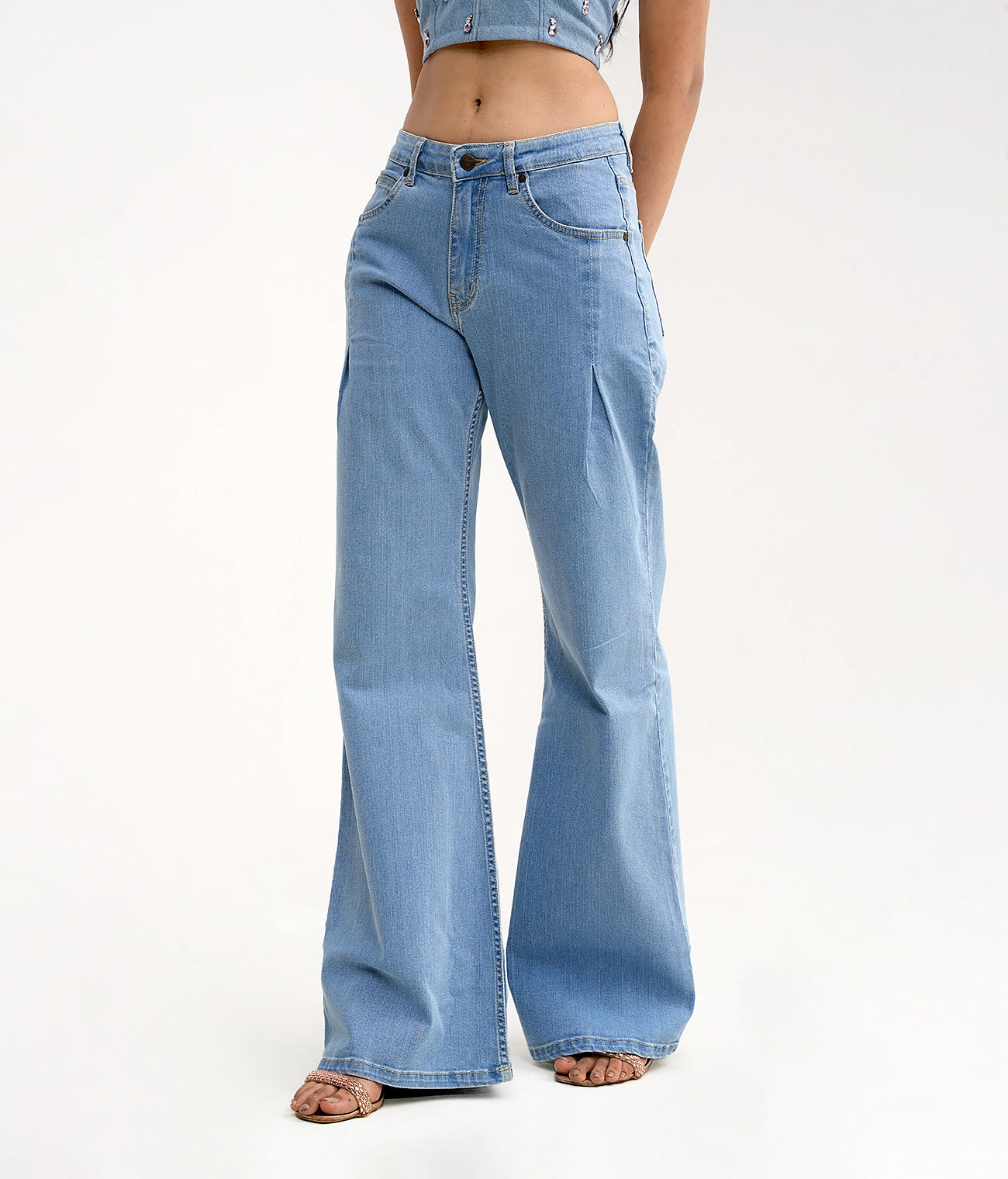 Light Blue denim Flare Jeans