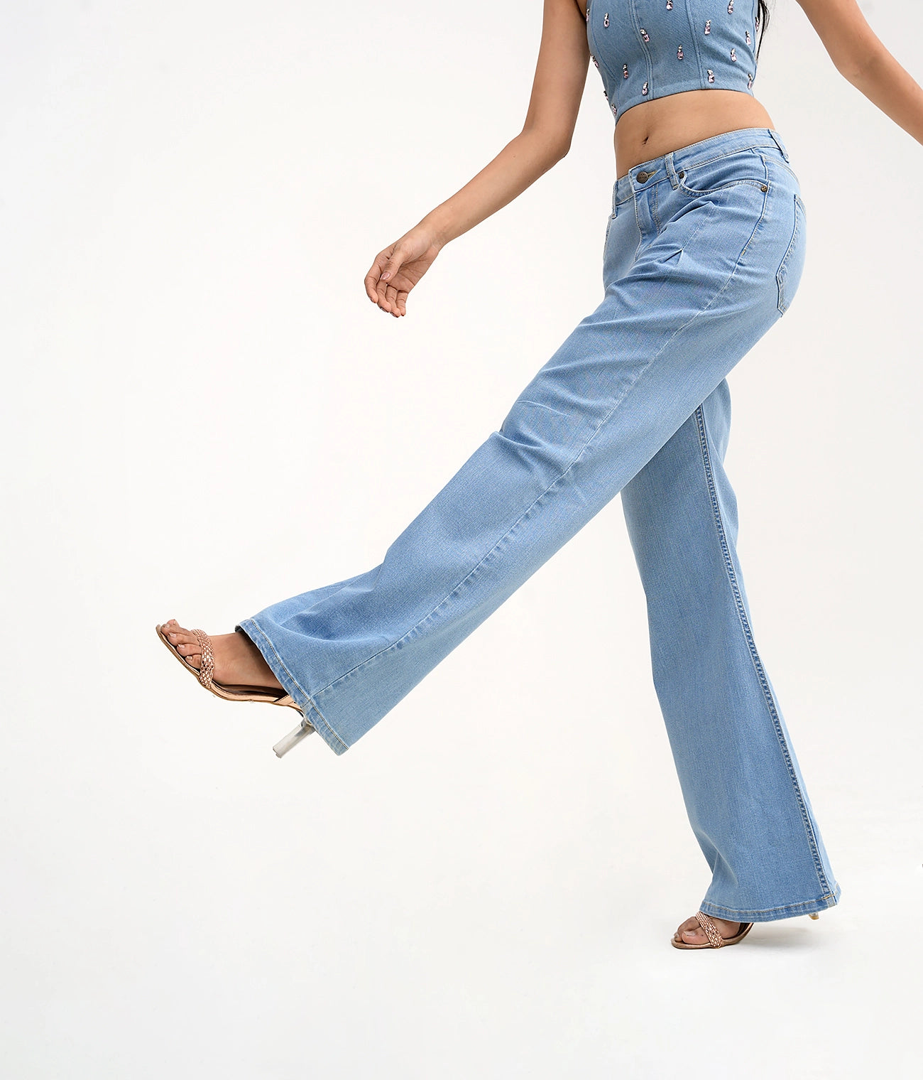 Light Blue denim Flare Jeans