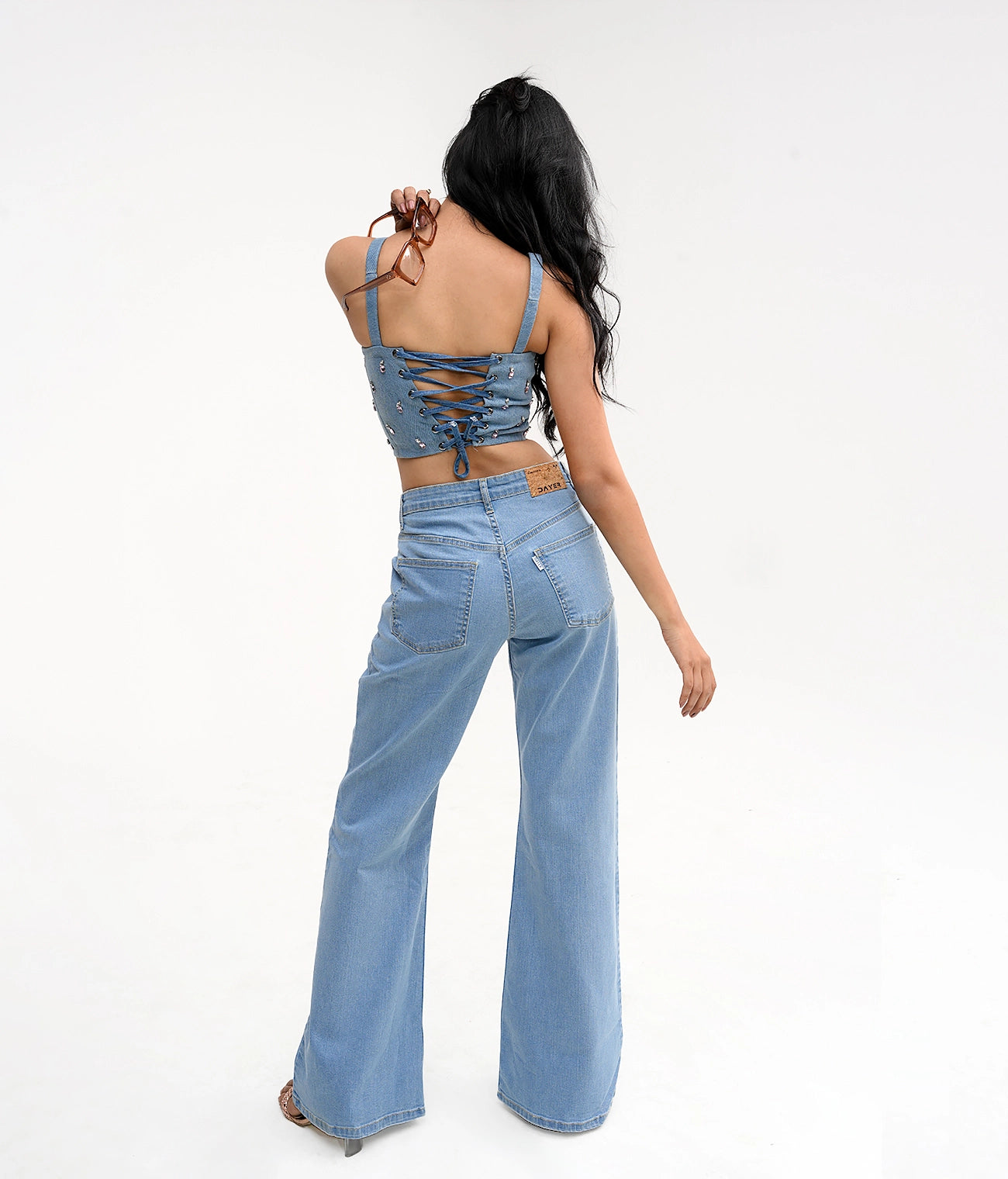 Light Blue denim Flare Jeans