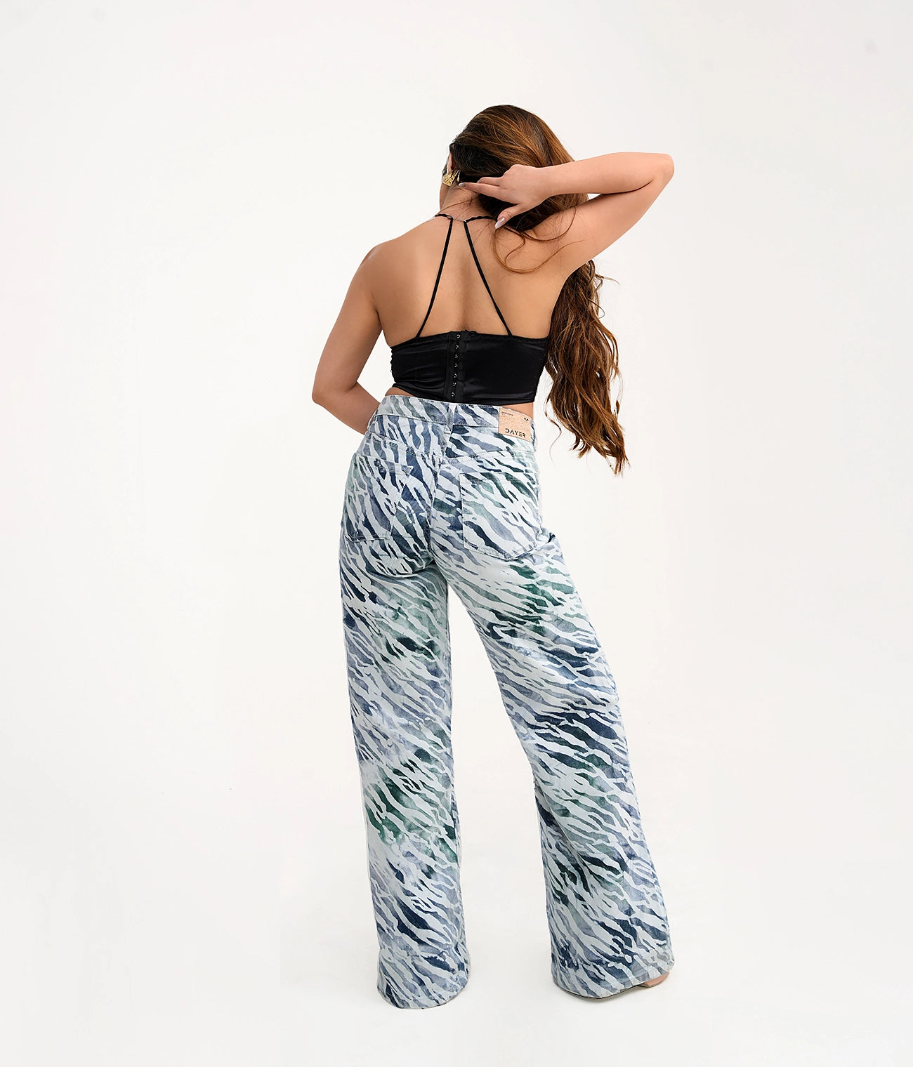 Zebra Print Wide leg jeans