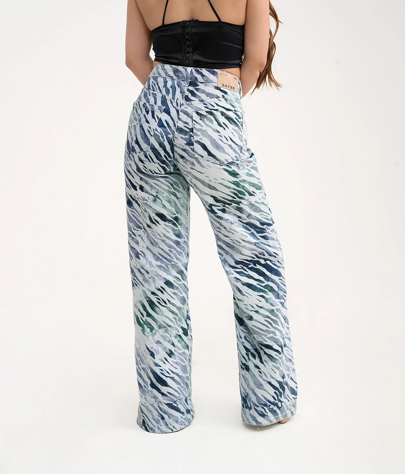 Zebra Print Wide leg jeans