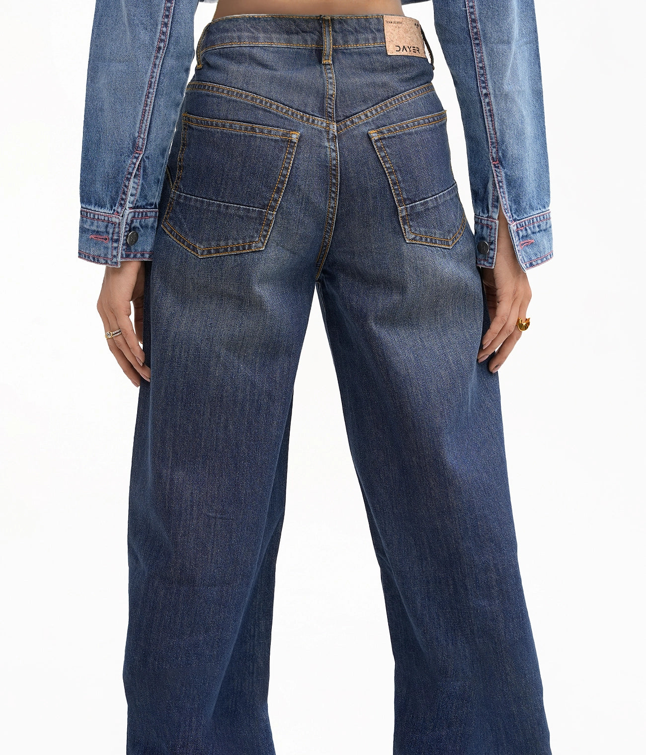 Midnight Blue Denim wide leg Jeans