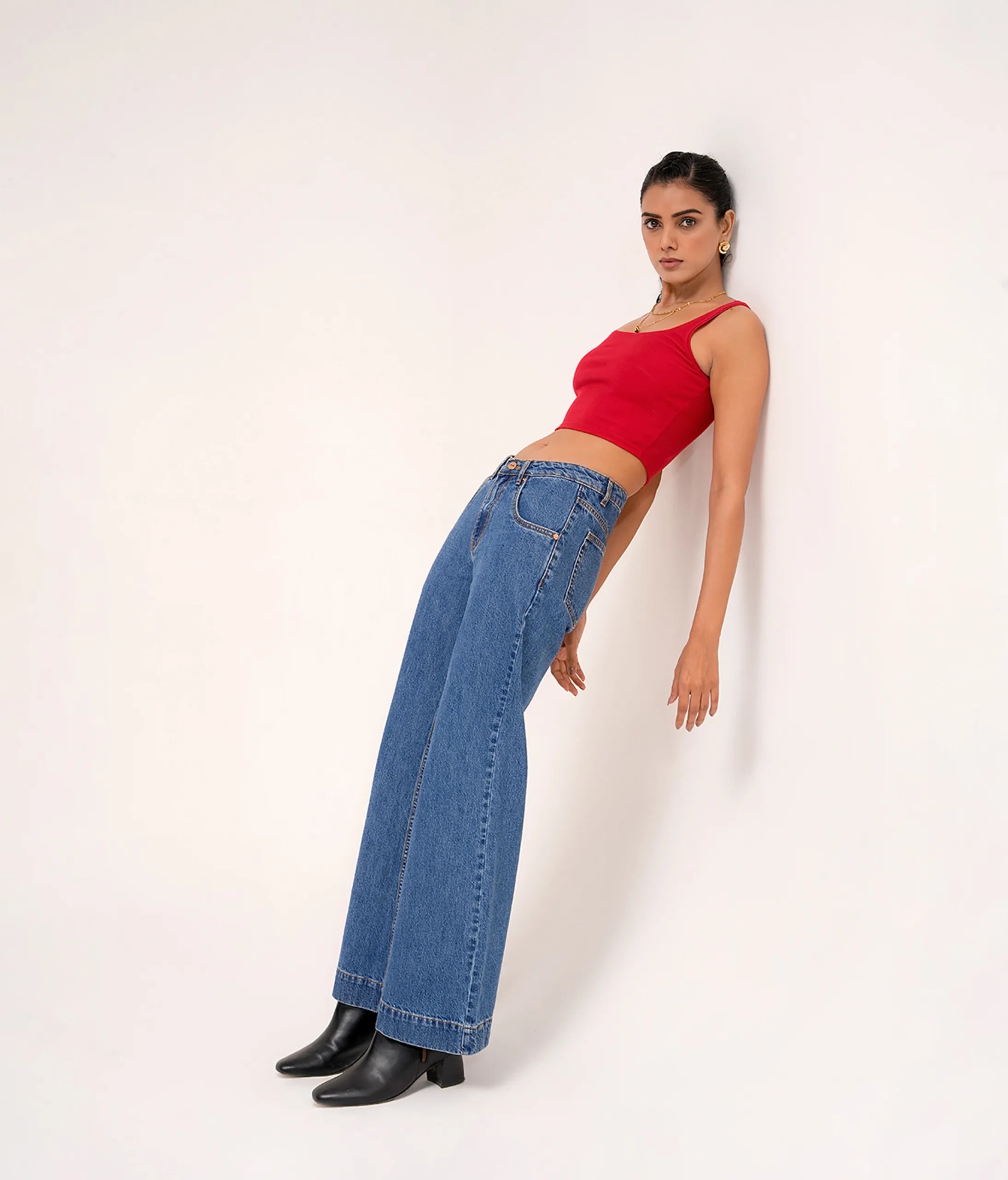 Midnight Retro Denim Flare Jeans