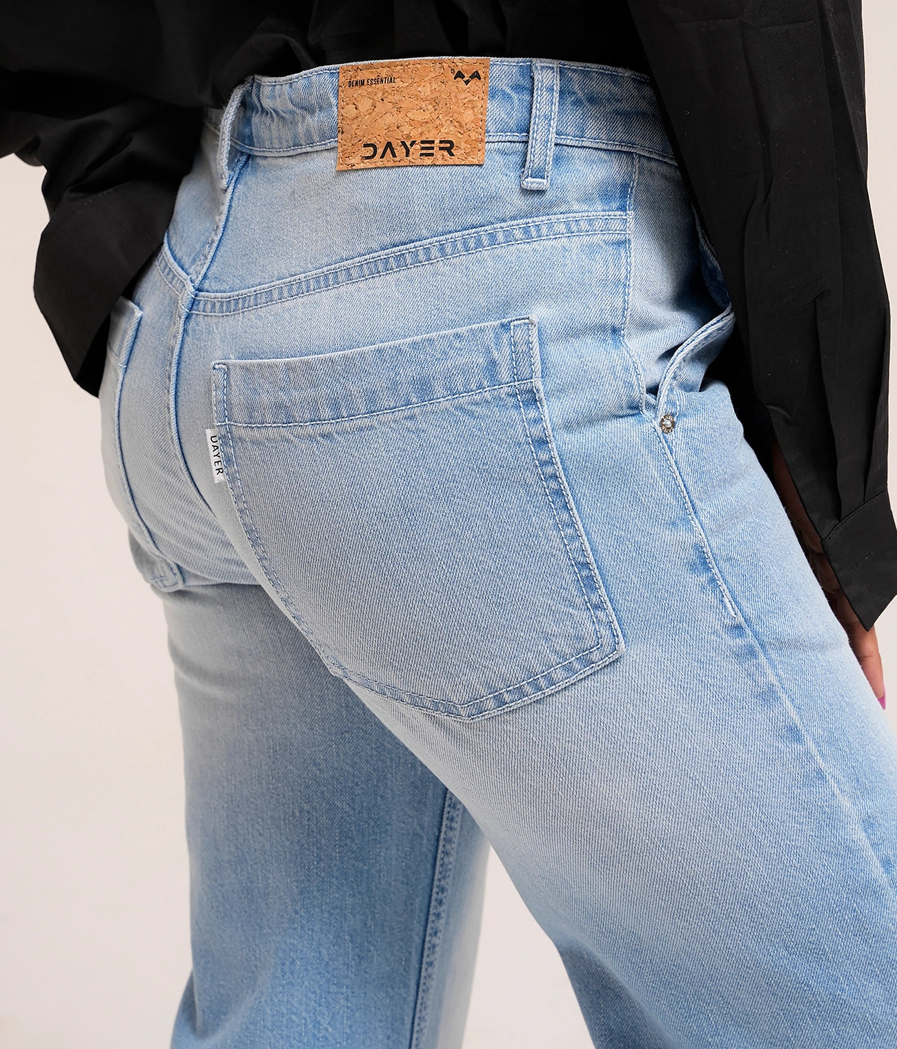 Light Blue Denim Flared Jeans