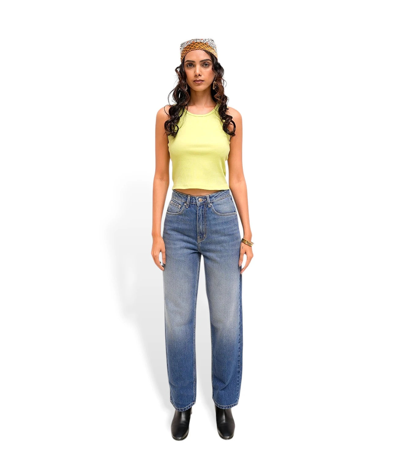 Vintage Denim Straight Fit Jeans