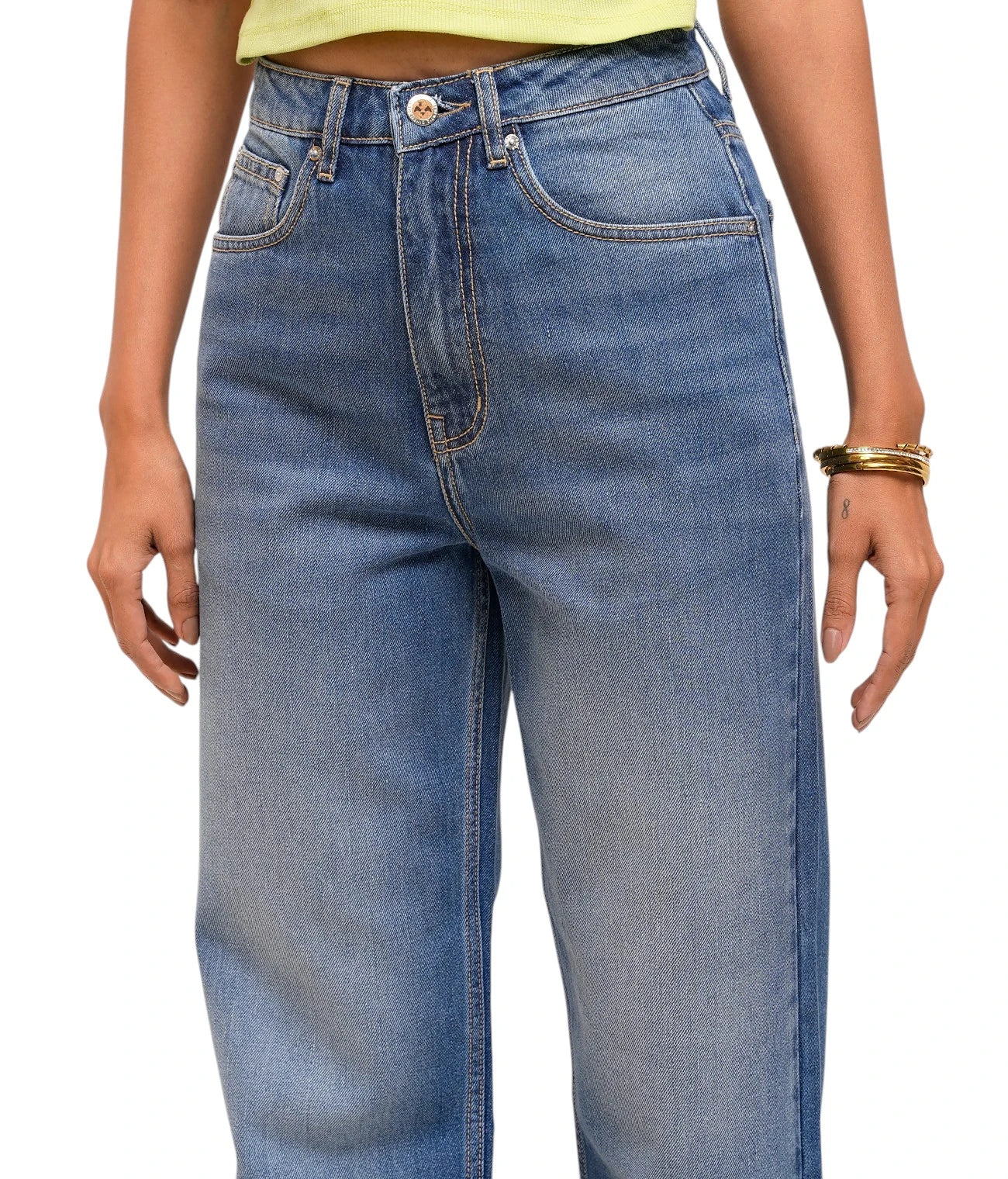 Vintage Denim Straight Fit Jeans