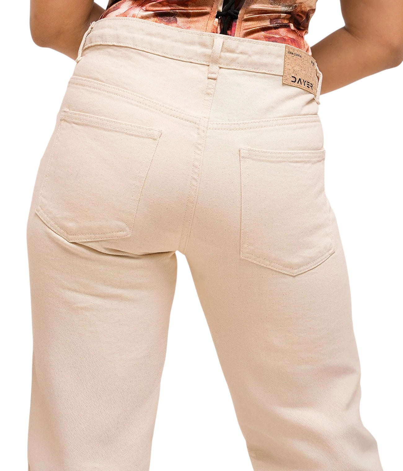 Beige Women Straight leg jeans