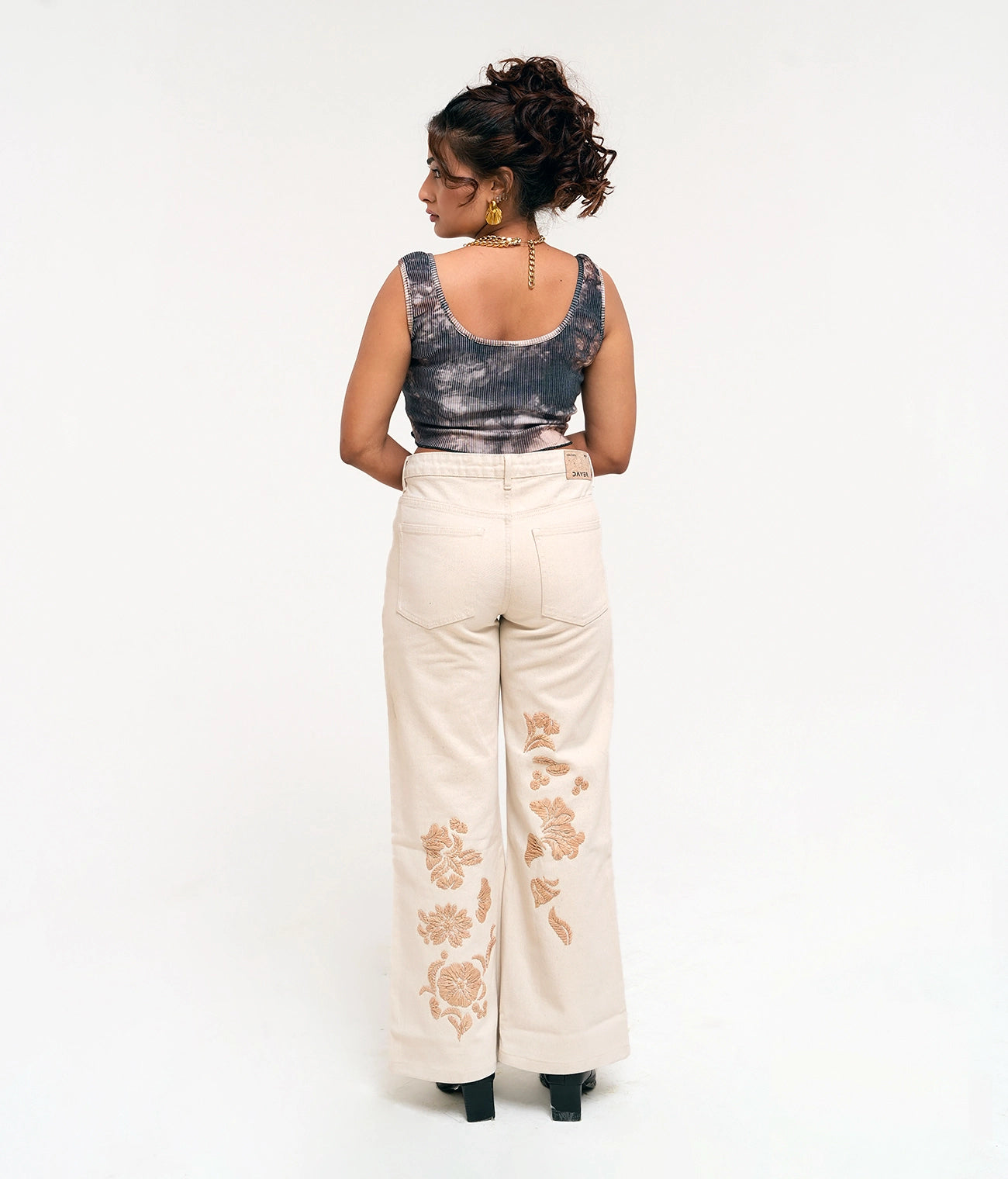 Women Embroidered Flared Jeans