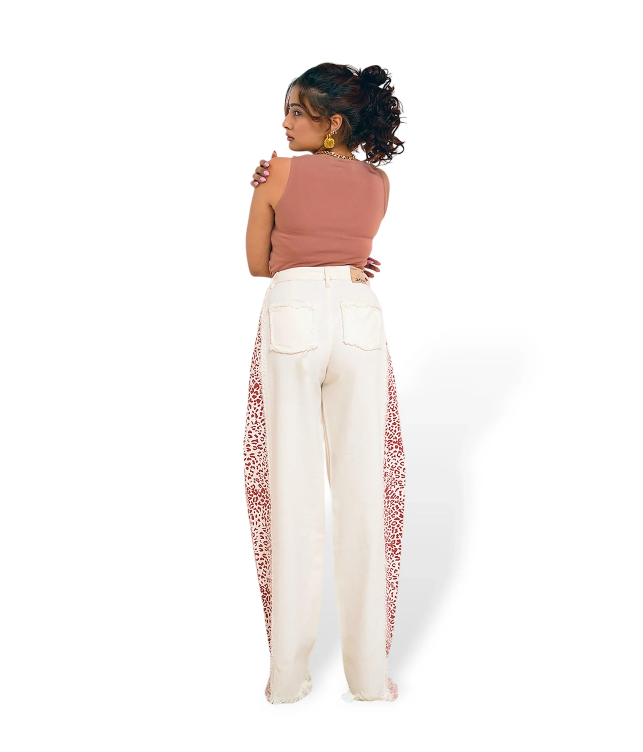 Off White Wild Side Wide-Leg Panel Jeans
