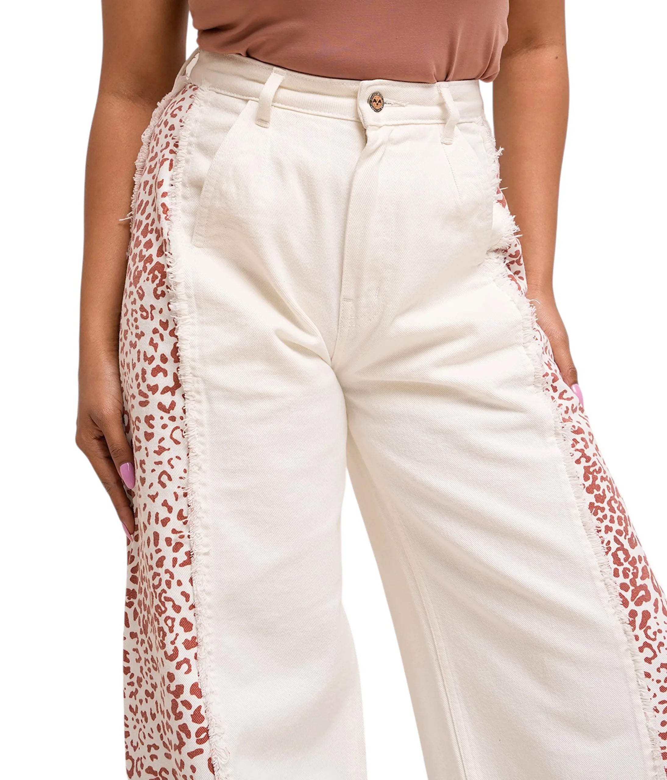 Off White Wild Side Wide-Leg Panel Jeans
