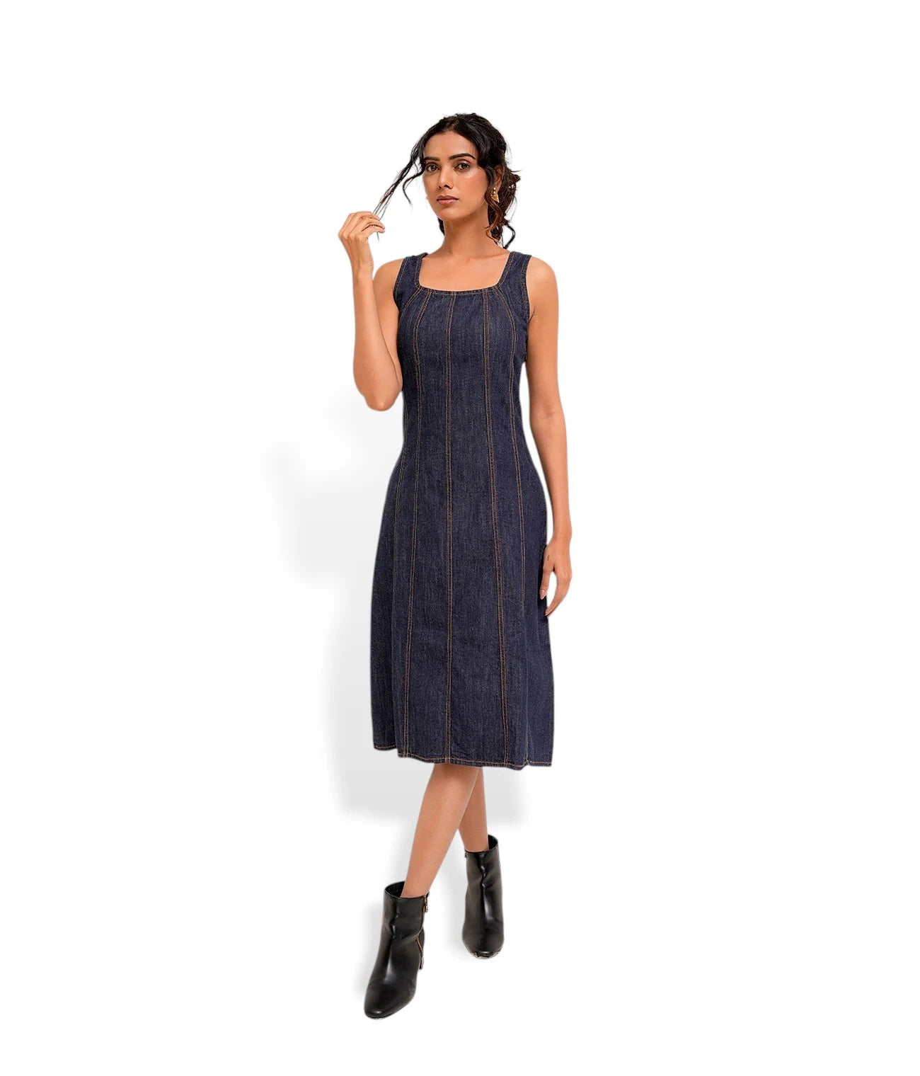 Women Denim A Line Dress
